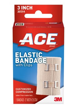 3M ACE Elastic Bandage, Clip Detached Closure, Tan, Cotton / Polyester, NonSterile, Standard Compression - LL Medico