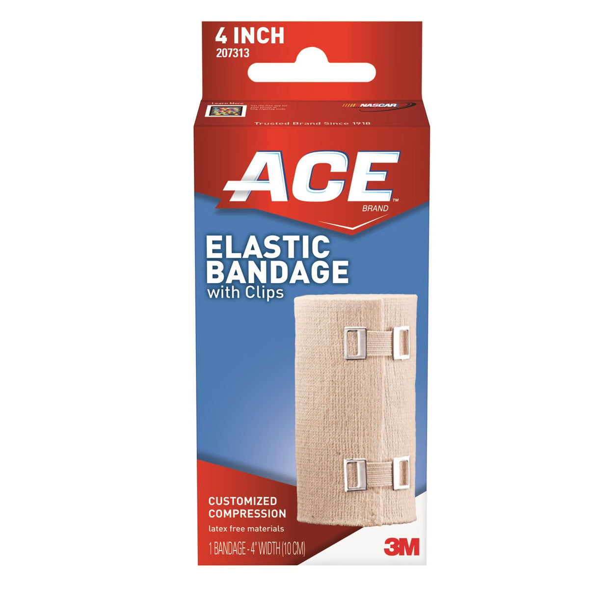 3M ACE Elastic Bandage, Clip Detached Closure, Tan, Cotton / Polyester, NonSterile, Standard Compression - LL Medico