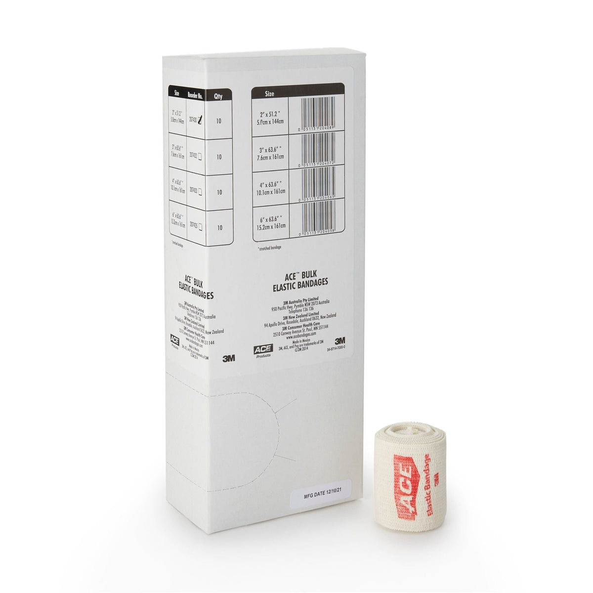 3M ACE Elastic Bandage, Clip Detached Closure, Tan, NonSterile, Standard Compression - LL Medico