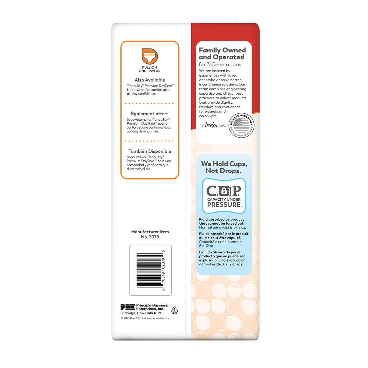 Tranquility Adult Liners, 24" x 9"