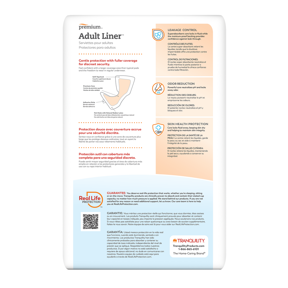 Tranquility Adult Liners, 24" x 9"
