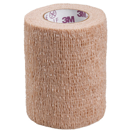 3M Coban LF Cohesive Bandage, Self-Adherent Closure, Tan, Elastic / Nonwoven, Sterile Latex-Free, Standard Compression - LL Medico