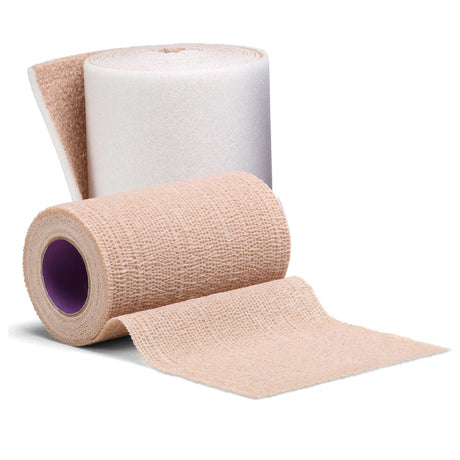 3M Coban 2, 2-Layer Compression Bandage System, Self-Adherent, Foam / Elastic, Tan / White, NonSterile, 35 to 40 mmHg - 2094XL-Single - LL Medico