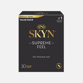 SKYN Supreme Feel Non-Latex Condoms, Lubricated, One Size Fits Most - 210275 - LL Medico