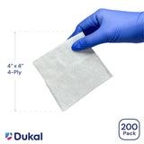 Dukal Clinisorb Nonwoven Sponge, 4 x 4 Inch, 4-ply