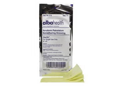 Xeroform Petrolatum Impregnated Dressing, Rectangle, 5 x 9", Yellow, Gauze, Sterile - 213-Box - LL Medico