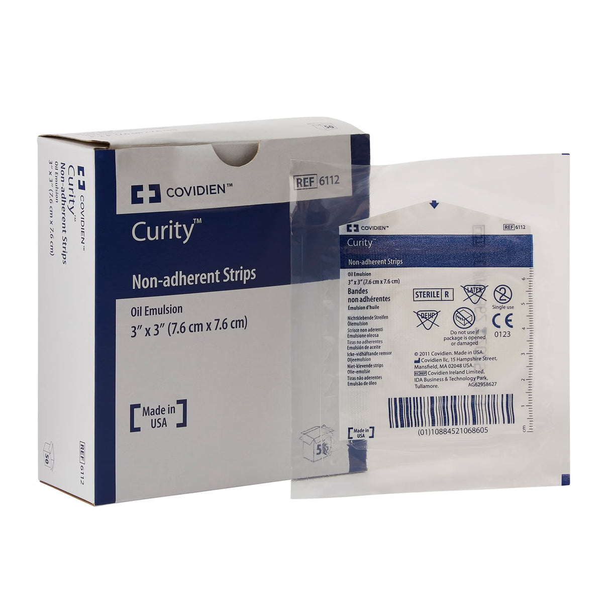 Curity Oil Emulsion Impregnated Dressing, 3 x 3 Inch