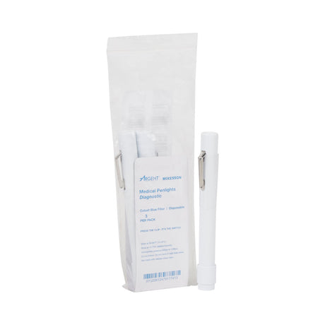 McKesson Penlight, White Light with Cobalt Filters, 4.5" Length, Disposable