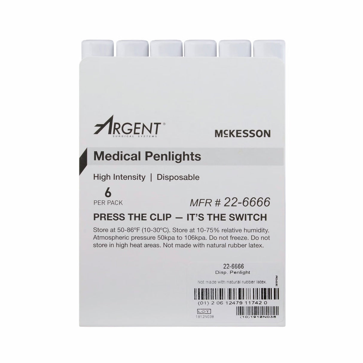 McKesson Disposable Penlight, White Light, 4.5"