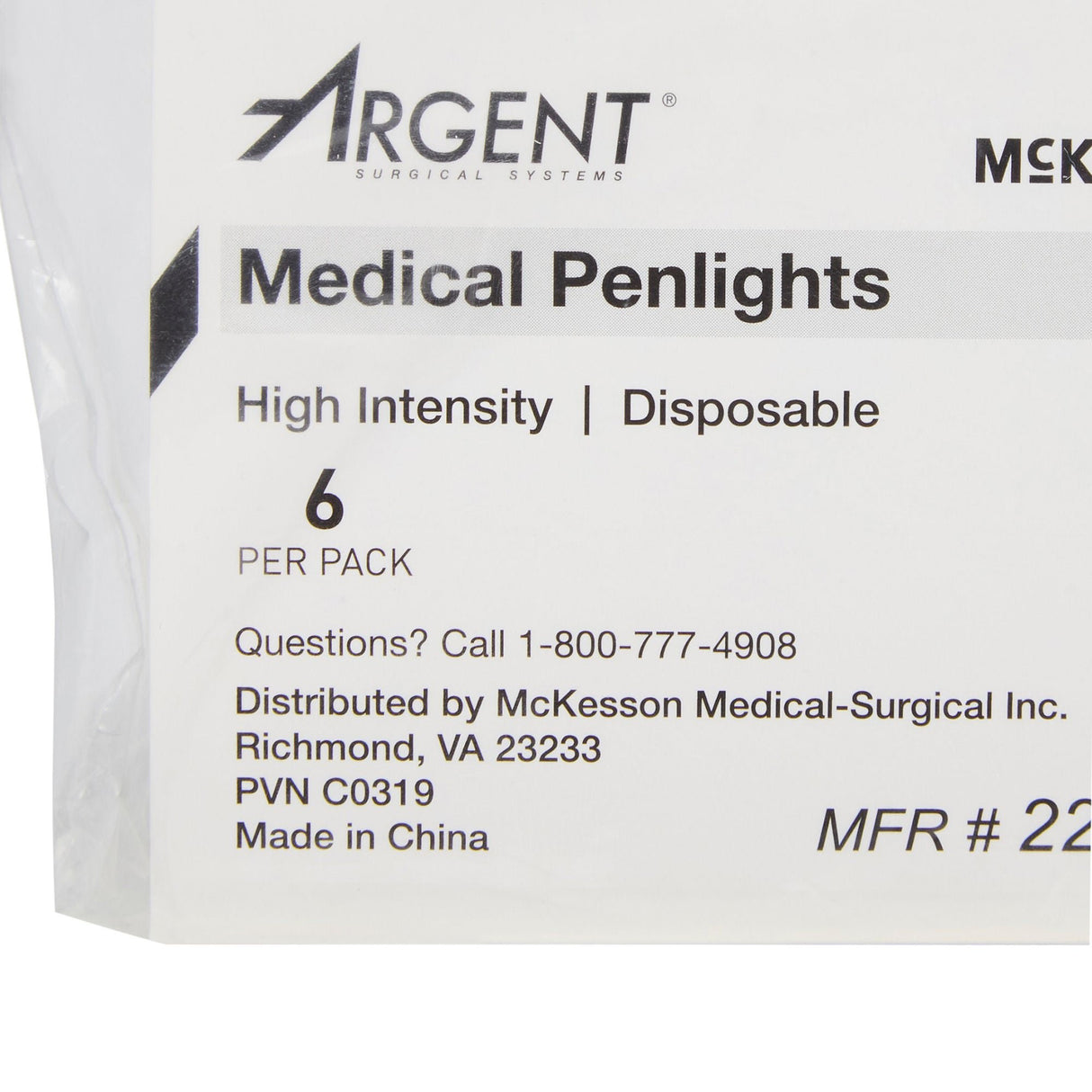 McKesson Disposable Penlight, White Light, 4.5"