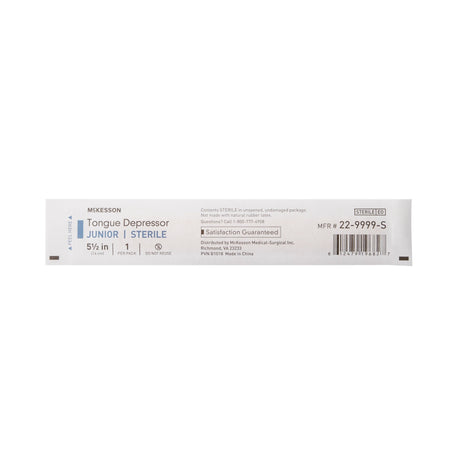 McKesson Tongue Depressor, Wood, Junior, 5.5"