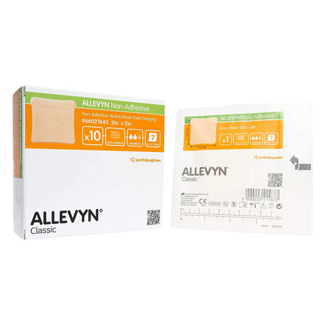 Smith & Nephew Allevyn Foam Dressing, Non-Adhesive Square, Sterile - 66007643 - LL Medico