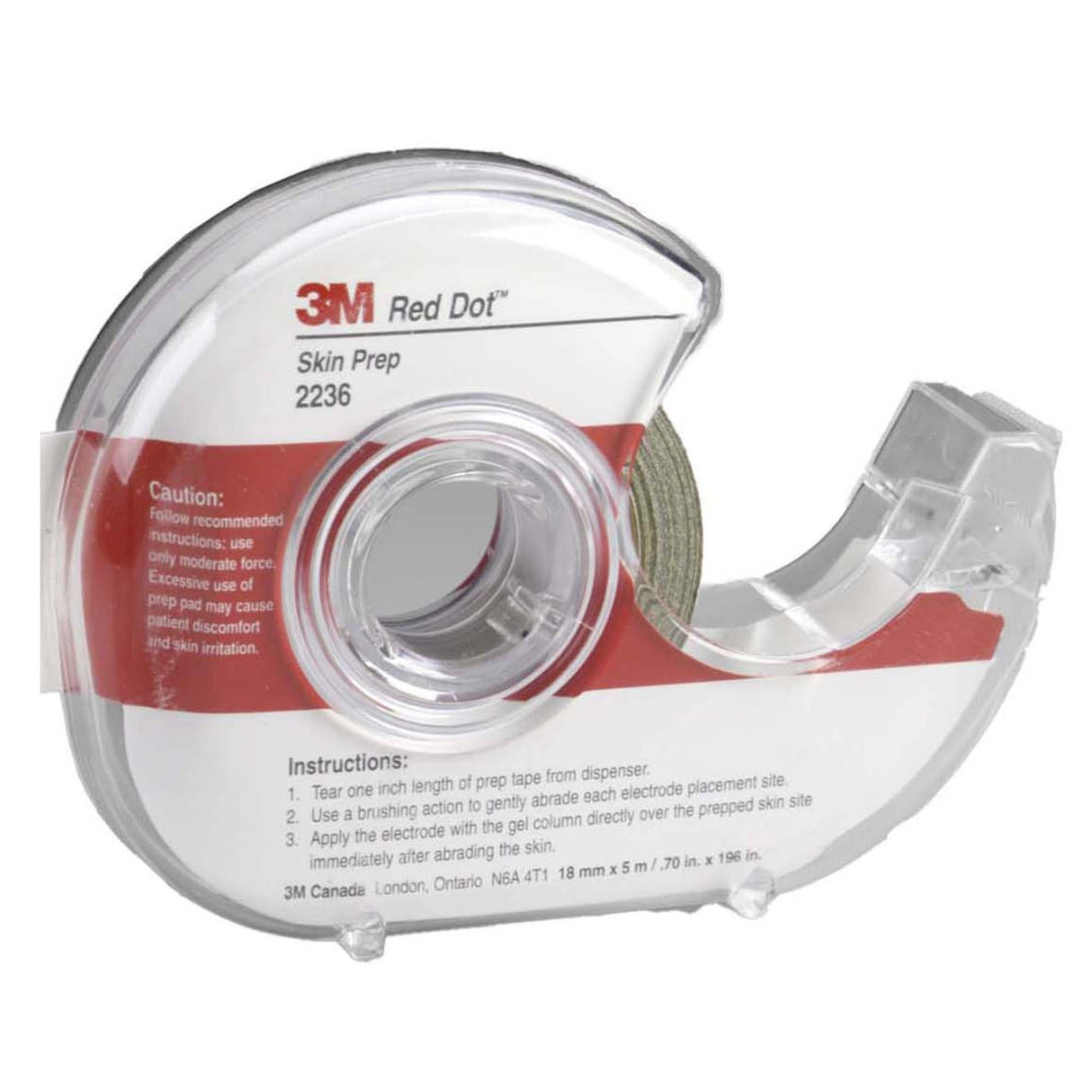 Red Dot Trace Prep Abrader Tape, 18 mm x 5 m