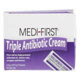 Medi-First Triple Antibiotic Ointment, First Aid Antibiotic, Bacitracin, Neomycin, Polymyxin B, 0.5 Gram Individual Packet - 22373 - LL Medico