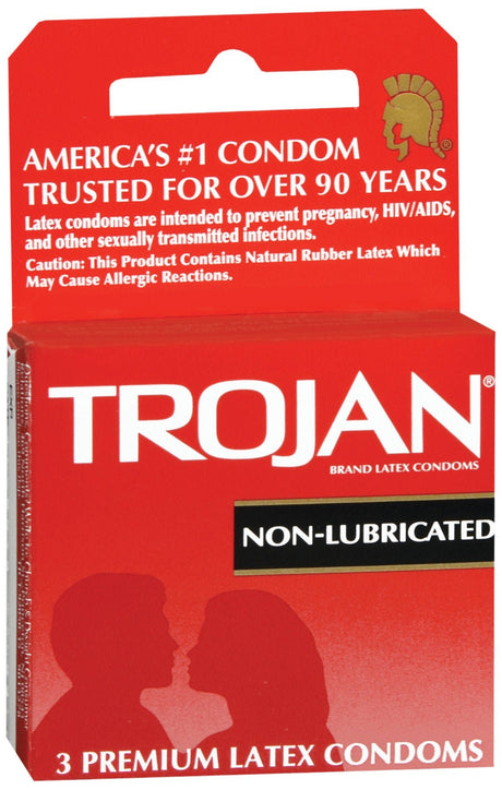 Trojan Non-Lubricated Latex Condoms, One Size Fits Most - 22600092050 - LL Medico