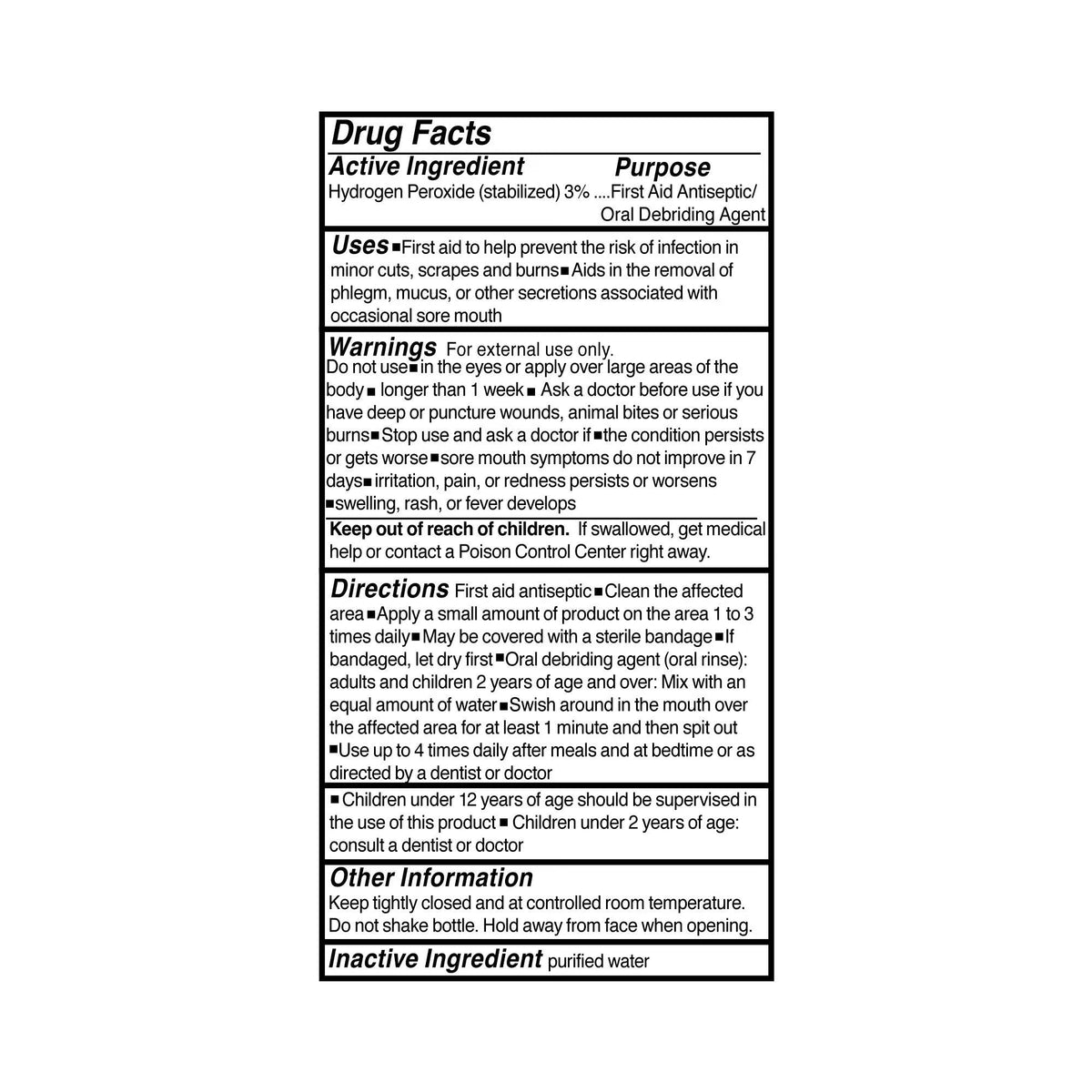 McKesson Hydrogen Peroxide, Antiseptic Topical Liquid, 16 oz Bottle - 23-D0012 - LL Medico