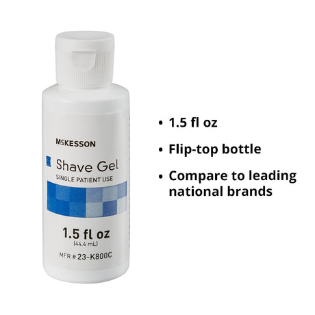McKesson Shave Gel, Single Patient Use, 1.5 fl oz