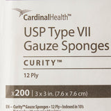 Curity Gauze Sponge, USP Type VII, White, 3 x 3", 12-Ply, Non-Sterile - 2346- - LL Medico