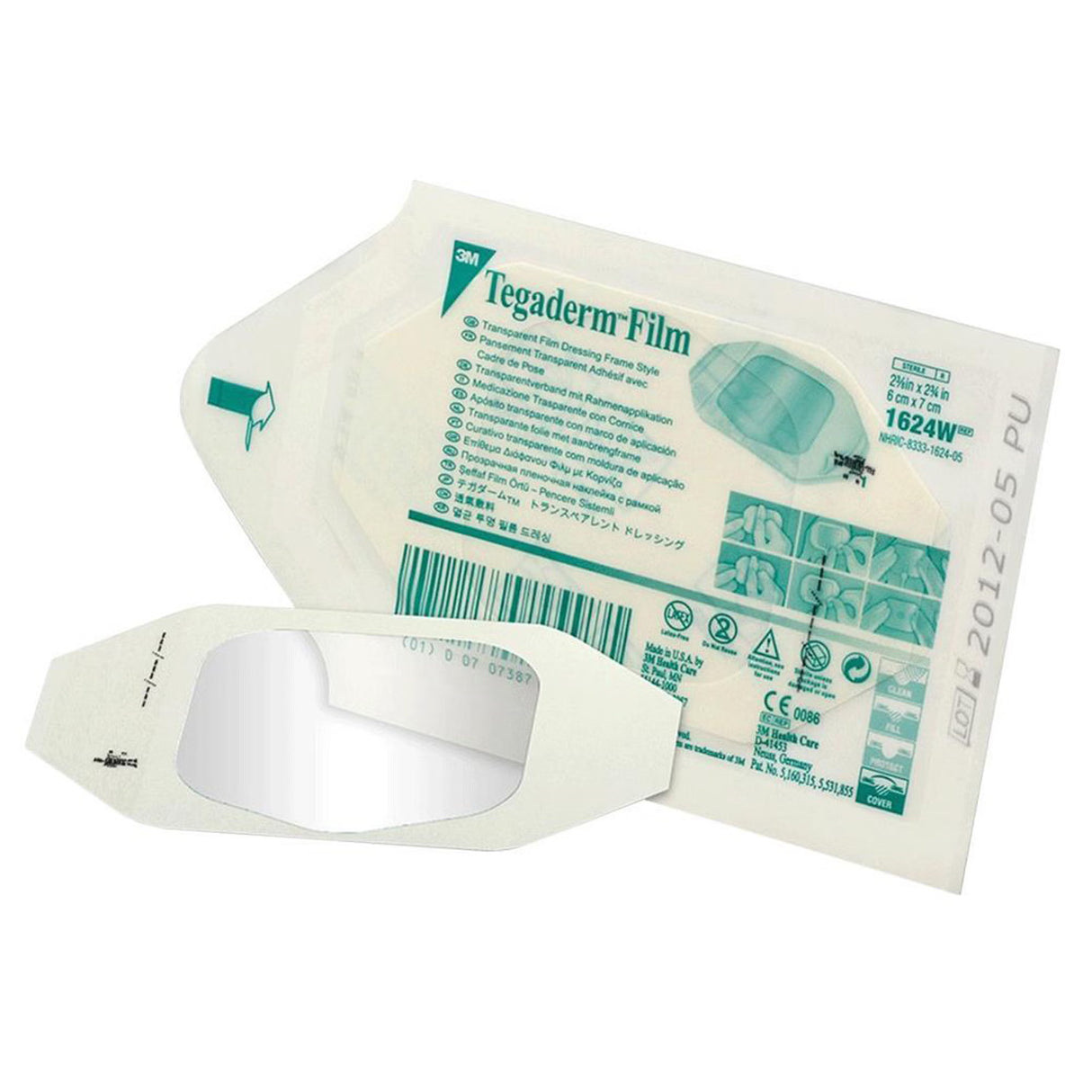 3M Tegaderm Transparent Film Dressing, Frame Style, Rectangle, Sterile