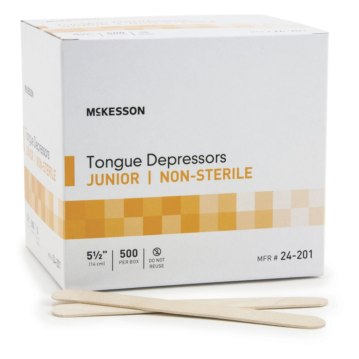 McKesson Tongue Depressors, Junior, Wood, 5.5", 500 Count