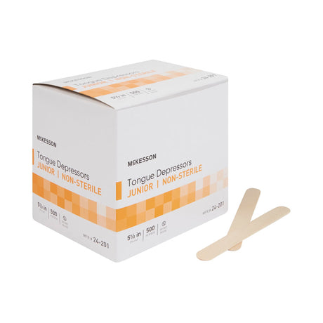 McKesson Tongue Depressors, Junior, Wood, 5.5", 500 Count