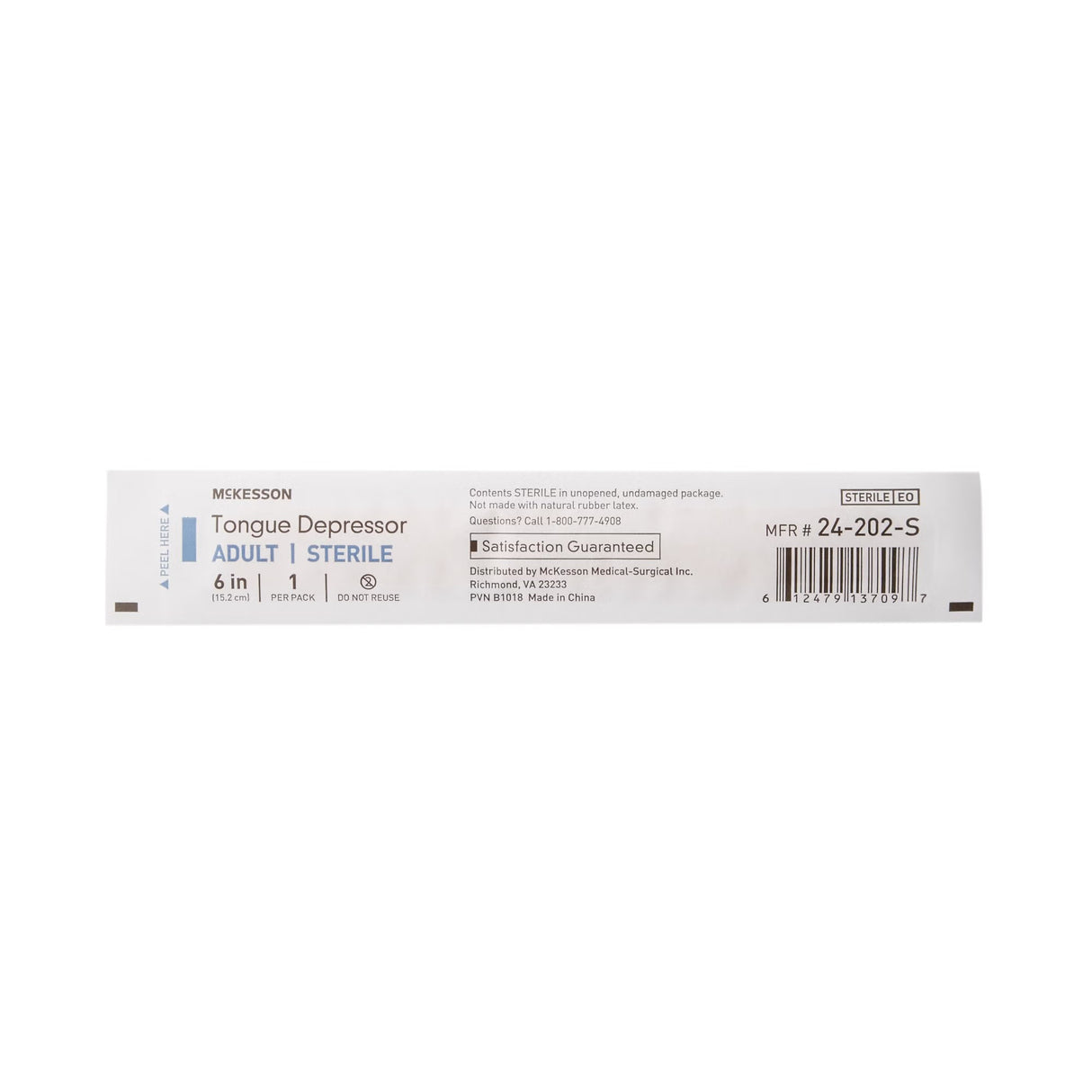 McKesson Tongue Depressor, Wood, Senior, 6"
