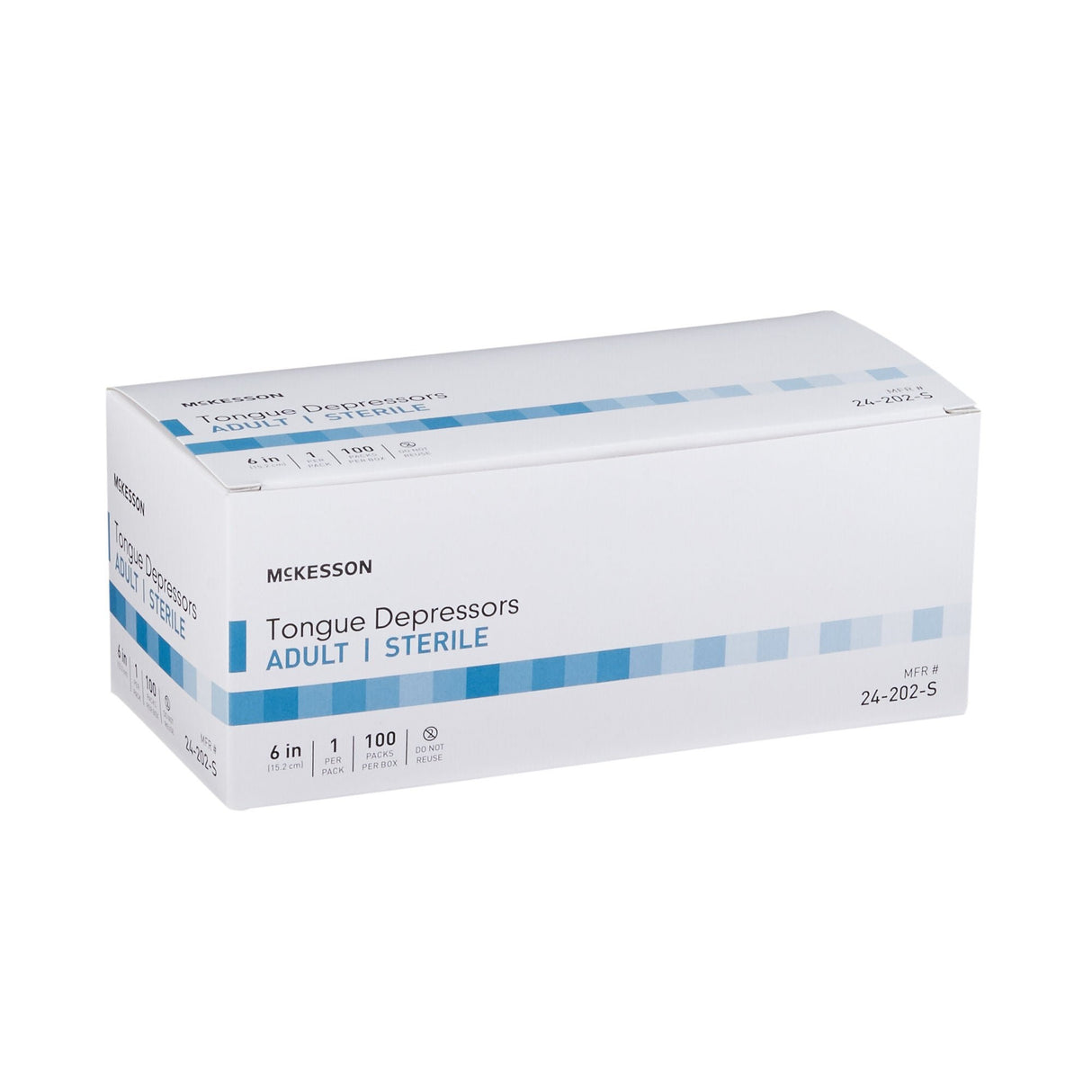 McKesson Tongue Depressor, Wood, Senior, 6"