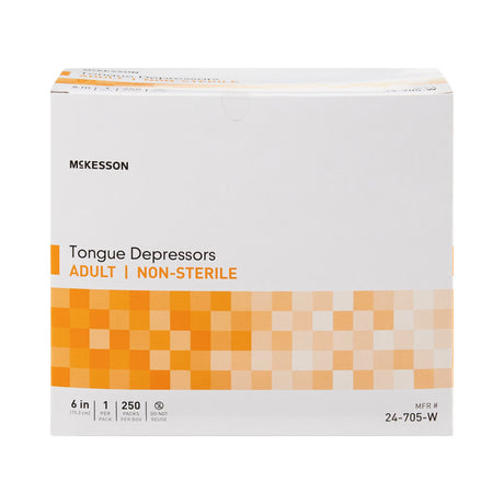 McKesson Tongue Depressor, Senior, 6" Length, Wood