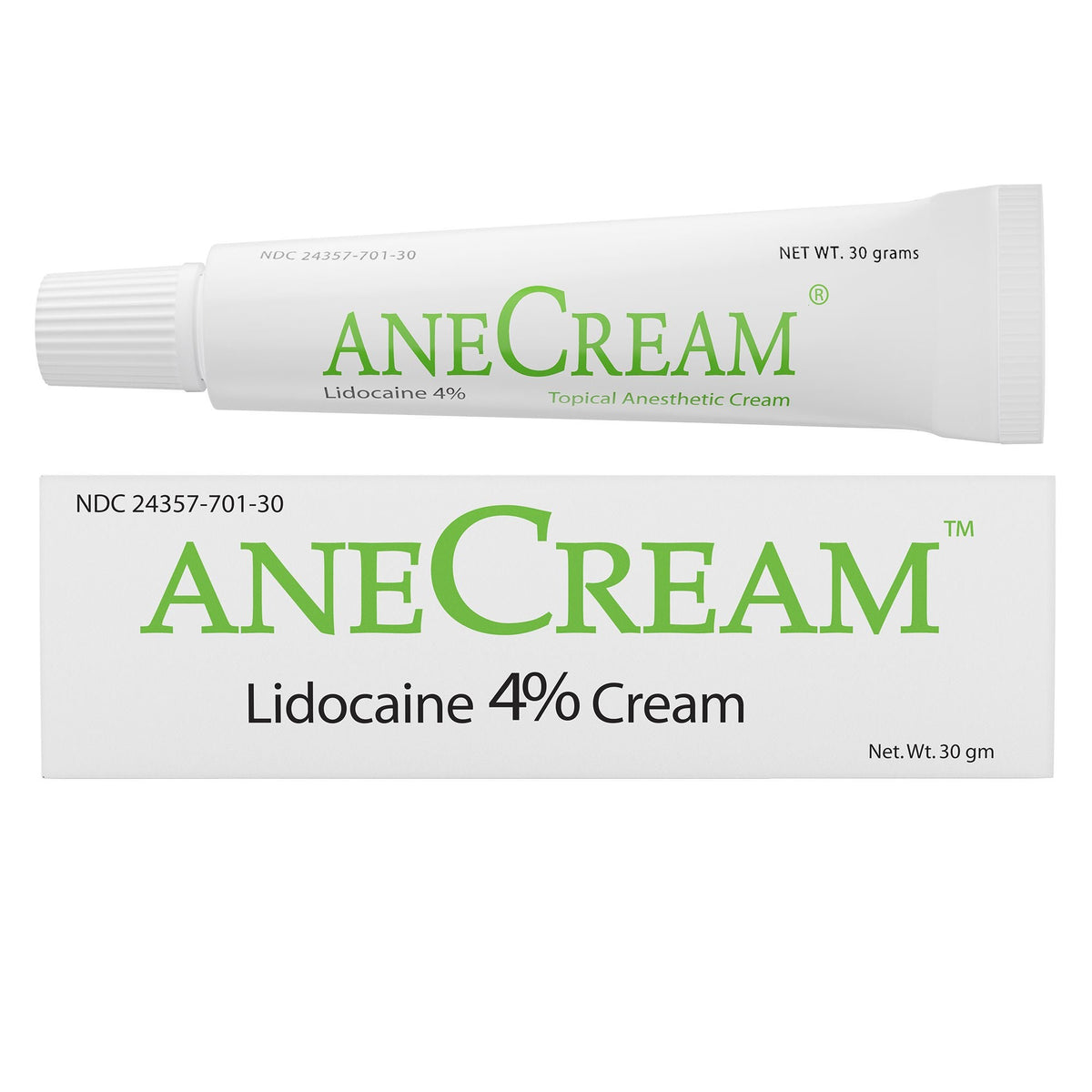 AneCream 4% Lidocaine Topical Anesthetic Cream - 24357070107 - LL Medico