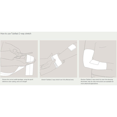 Molnlycke Tubifast Dressing Retention Bandage Roll, 3 inch x 33 Foot