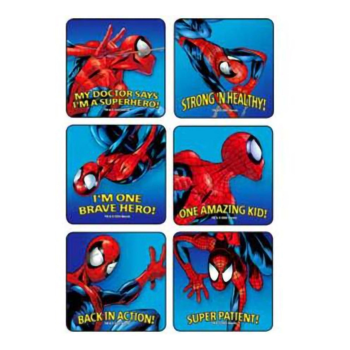 Kids Love Stickers, Spider-Man Strong n Healthy, 2.5" x 2.5" - 2502P - LL Medico