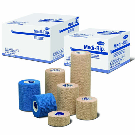 Medi-Rip Cohesive Bandage, Self-Adherent Closure, Tan, Cotton, NonSterile - LL Medico