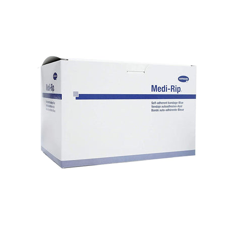 Medi-Rip Cohesive Bandage, Self-Adherent, Blue, Cotton, NonSterile, 3" x 5 yd - 25330000-Box - LL Medico