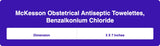 McKesson Obstetrical Antiseptic Towelettes, Sterile, 100 Count Box