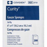 Cardinal Health Curity USP Type VII Gauze Sponge, 4 x 4 Inch, 16-Ply