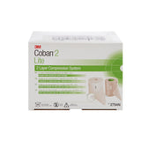 3M Coban 2 Lite Two-Layer Compression Bandage System, Self-Adherent, Pull On Closure, Tan / White, Foam / Elastic, NonSterile, 25 to 30 mmHg - 2794N - LL Medico
