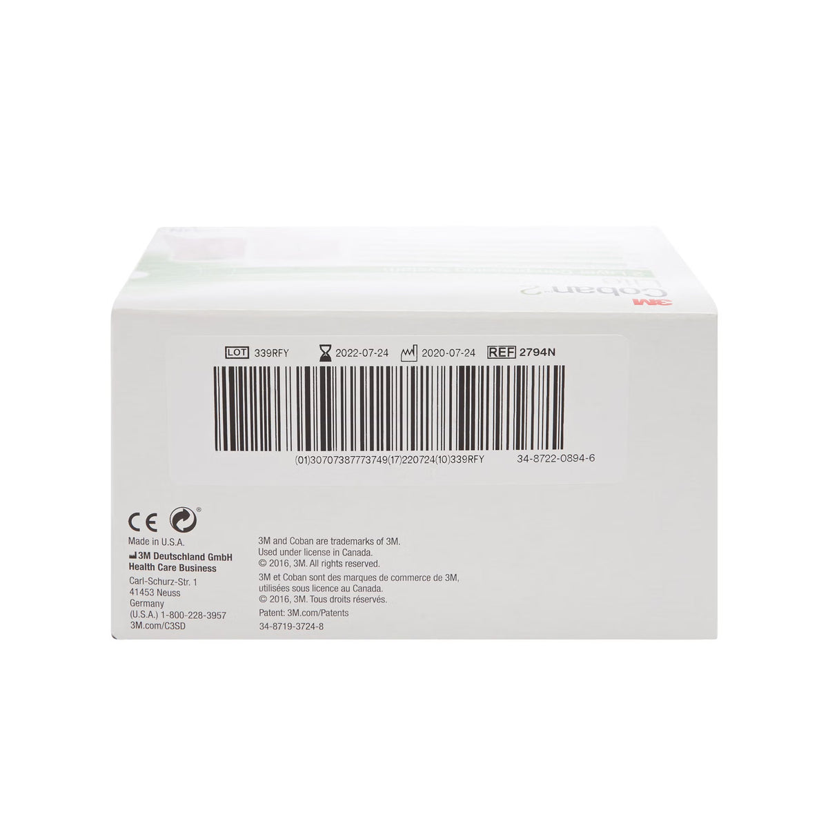 3M Coban 2 Lite Two-Layer Compression Bandage System, Self-Adherent, Pull On Closure, Tan / White, Foam / Elastic, NonSterile, 25 to 30 mmHg - 2794N - LL Medico