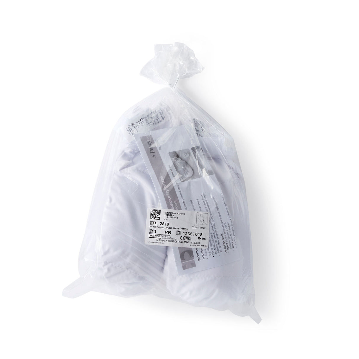 McKesson Protective Hand Mitts Double-security Mitts One Size Fits Most Strap Fastening 1-Strap
