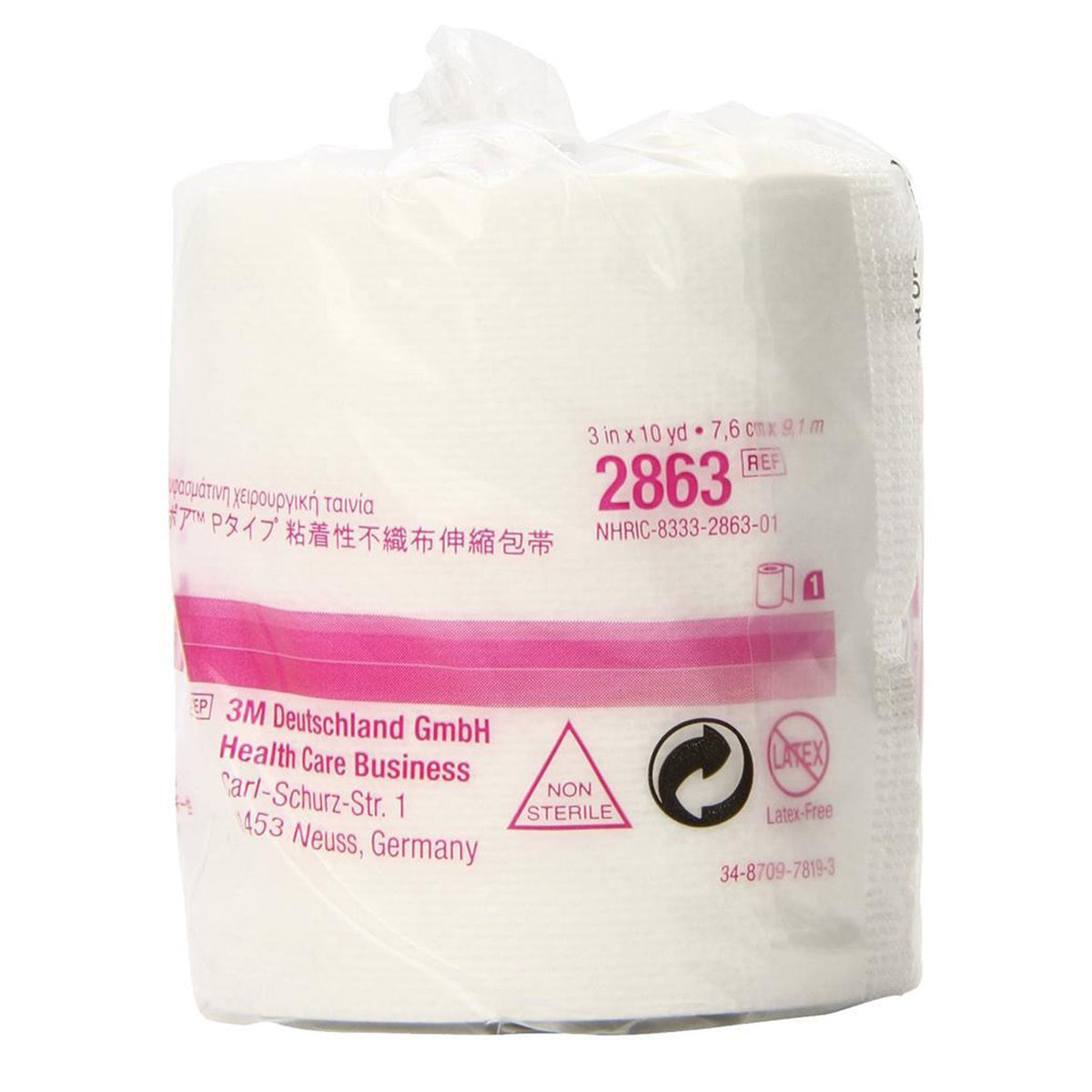 3M Medipore H Cloth Medical Tape, 3 Inch x 10 Yard, White