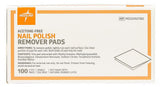 Medline Acetone-Free Nail Polish Remover Pads, Box of 100 - MDS090780 - LL Medico