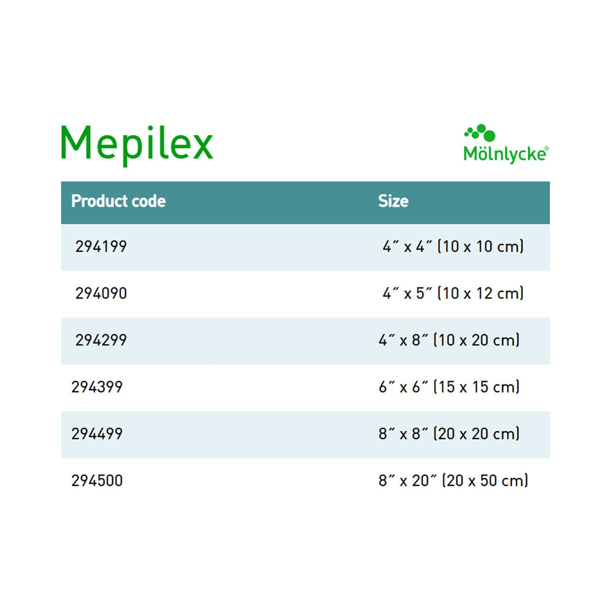 Molnlycke Mepilex Silicone Adhesive without Border Silicone Foam Dressing, 4 x 8 Inch