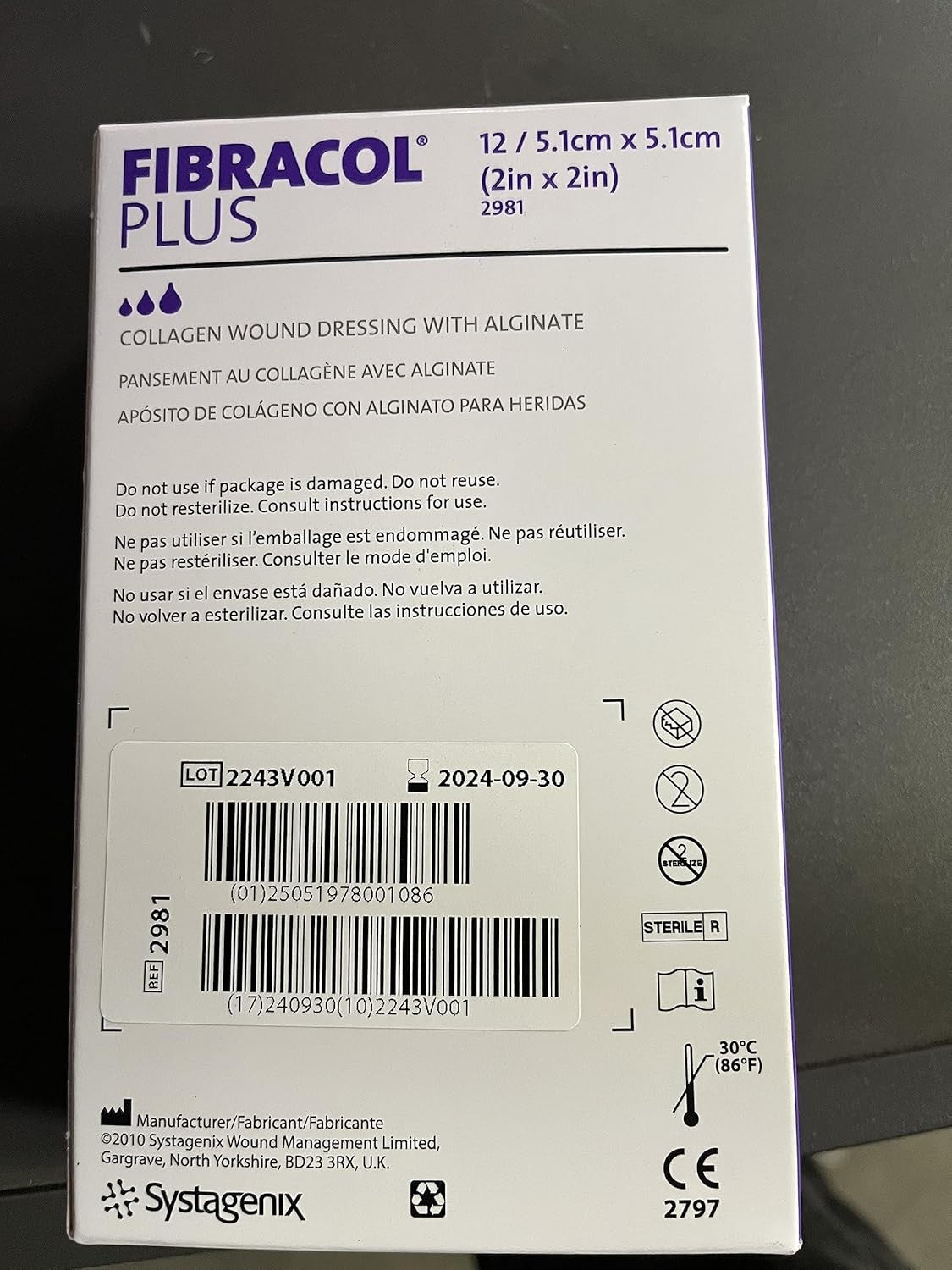 3M Systagenix Fibracol Plus Collagen/Alginate Dressing, 2 x 2 Inch