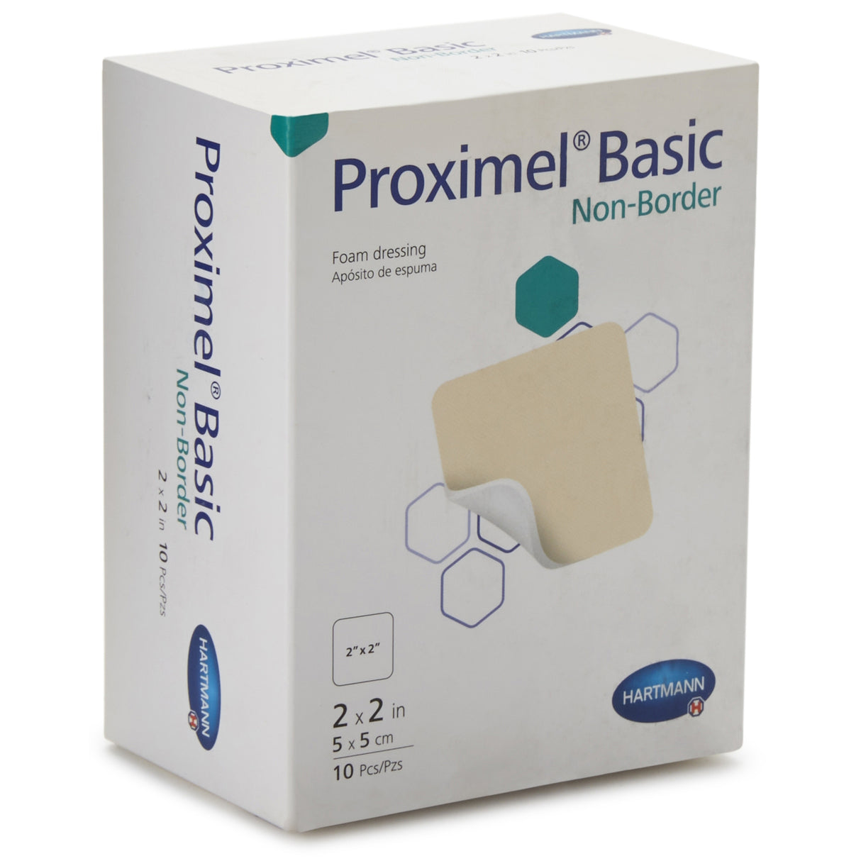 Proximel Basic Non-Border Foam Dressing, 6 x 6 Inch