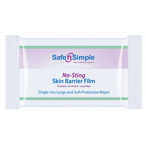 Safe N Simple No-Sting Skin Barrier Wipe, 5 x 7 Inch - SNS00807-Box - LL Medico