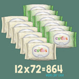 Cuties Sensitive Baby Wipes, Soft Pack, Unscented