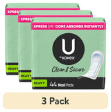 U by Kotex Maxi Pads, Heavy Absorbency, Unscented