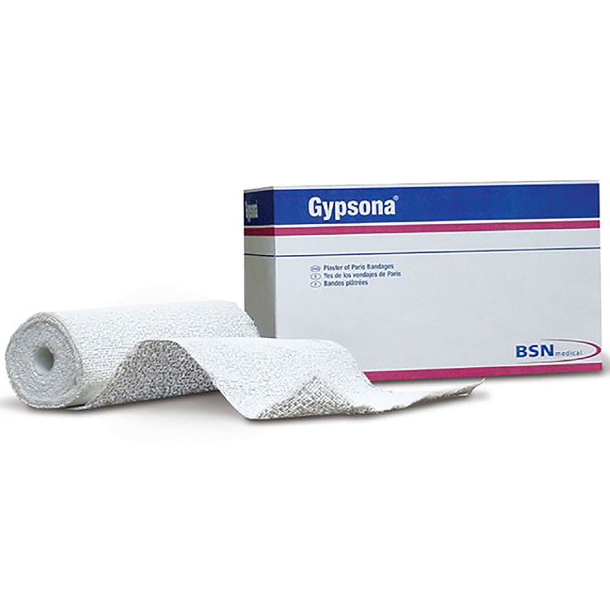 Gypsona S Plaster Cast Splint, 5 x 30", White, Plaster of Paris / Plastic - 30-7392-Box - LL Medico