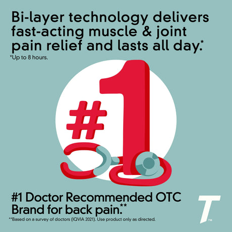 Tylenol 8 Hour Muscle Aches & Pain Relief Extended-Release Tablets, Acetaminophen, 650 mg - LL Medico