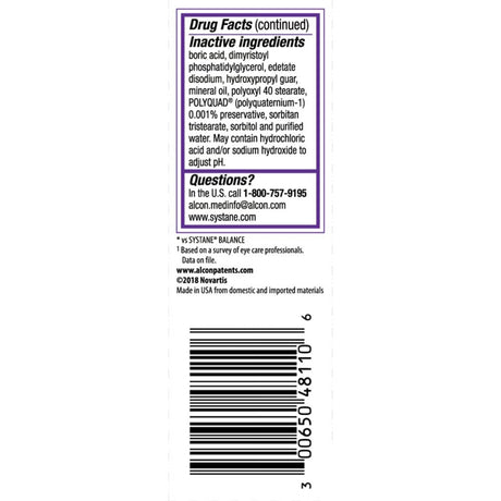 Systane Complete Lubricant Eye Drops, 0.6%, 10 mL - 30065048110 - LL Medico