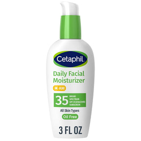 Cetaphil Daily Facial Moisturizer SPF 35 Lotion, Unscented, 3 fl oz